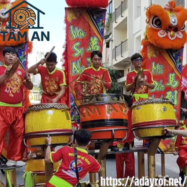 Trống trung thu phổ biến và ưa chuộng hiện nay 2 Mẫu trống múa lân sư rồng