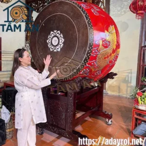 Trống cái gỗ mít da trâu